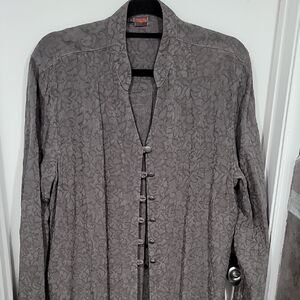 Tianello Gray Long Sleeve Dress